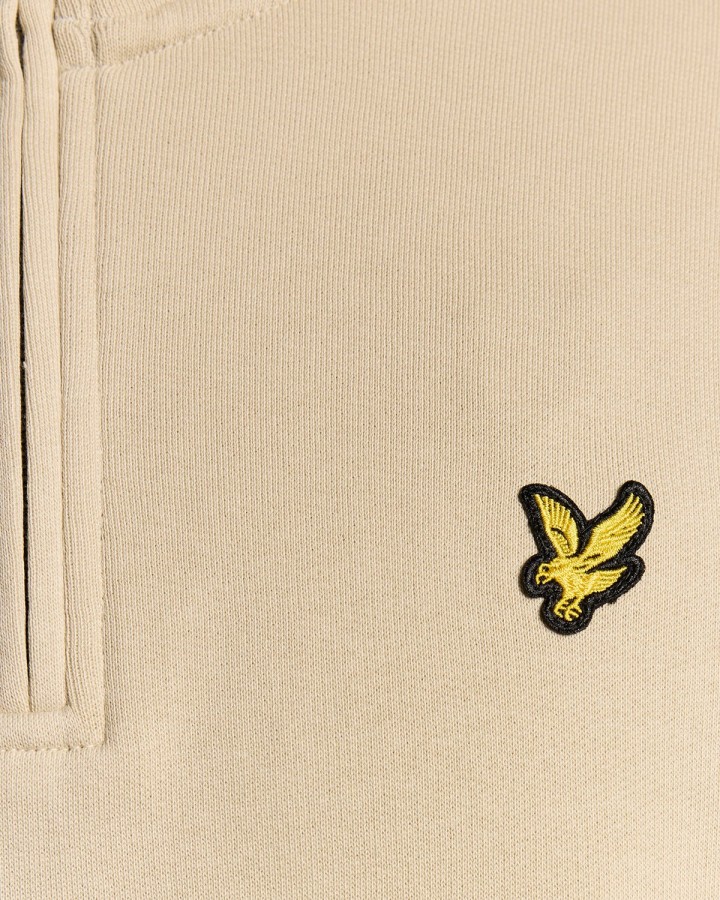 Afbeelding van ML2022V Loopback Quarter Zip Grey Taupe - Heren Half Zip - Lyle & Scott