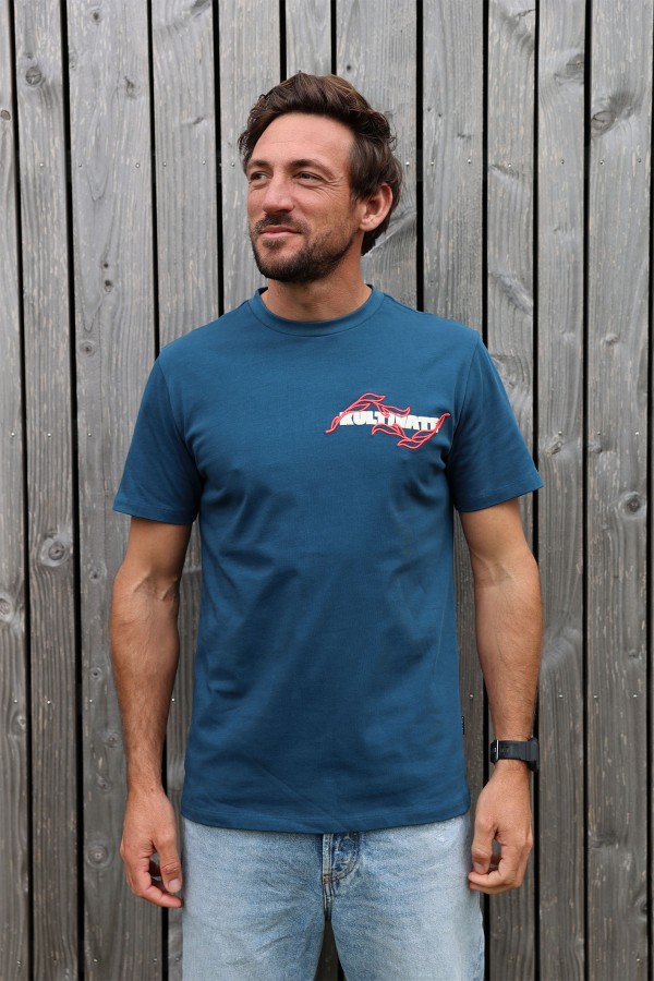 Afbeelding van TS EMBRO LEAF 2501030204 767 Majolica Blue T-Shirt Fancy - Kultivate