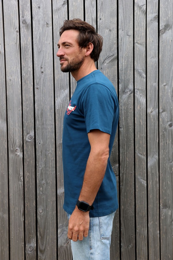 Afbeelding van TS EMBRO LEAF 2501030204 767 Majolica Blue T-Shirt Fancy - Kultivate