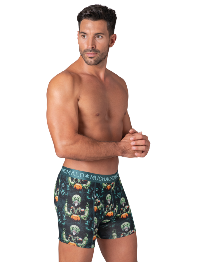 Afbeelding van MONKEY GURU1010-01 Print green -  Heren Boxers - Muchachomalo