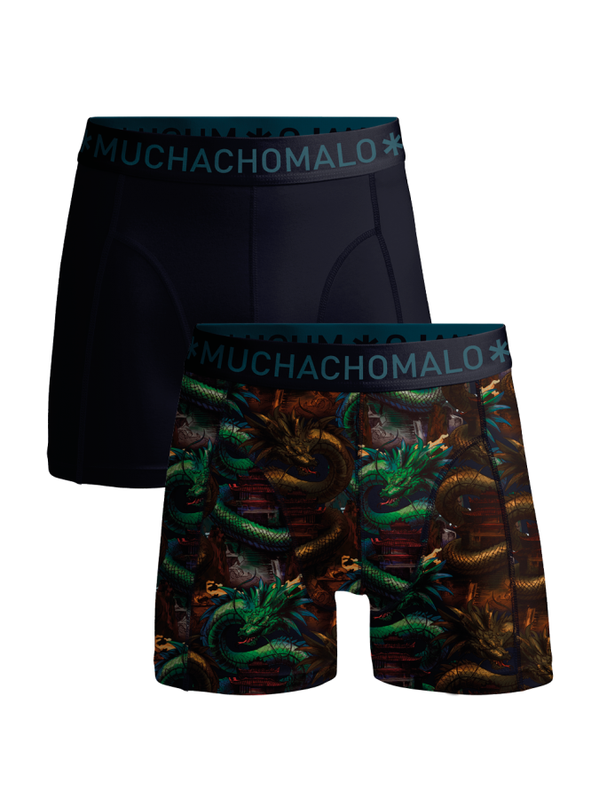 Afbeelding van 2-Pack DRAGON1010-01 Print Blue - Boxers - Muchachomalo