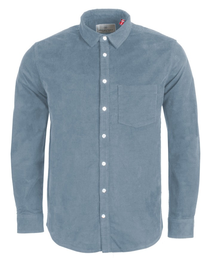 Afbeelding van KS2788277 Johan Corduroy - 491 Blue Shadow Heren Overhemd - Kronstadt