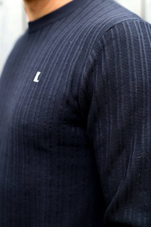 Afbeelding van 2501080800 - KN - Vertical - 319 - Dark Navy - Heren - Trui - Kultivate