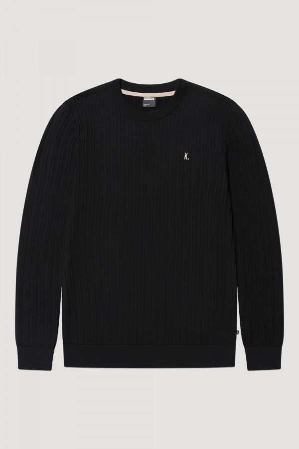 Afbeelding van 2501080800 - KN - Vertical - 319 - Dark Navy - Heren - Trui - Kultivate