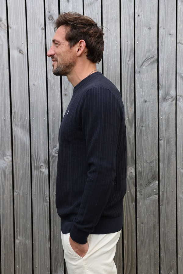 Afbeelding van 2501080800 - KN - Vertical - 319 - Dark Navy - Heren - Trui - Kultivate