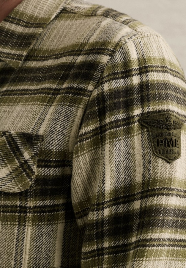 Afbeelding van PSI2608230 - 6380 - Overshirt  Brushed YD soft Check - PME LEGEND