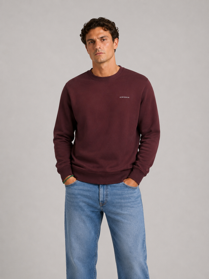Afbeelding van GEM1178 - Bitter Chocolate White - Sweater -  Airforce