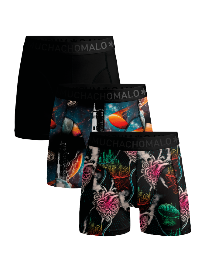 Afbeelding van MODERNAGE Print Black - Heren Boxers - Muchachomalo